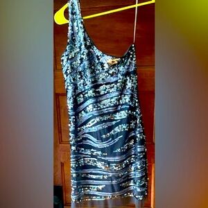 Romeo & Juliet Couture silver sequins dress Size M